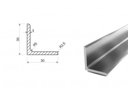 Nerezový L Profil 30x30x3 (1.4301/7)