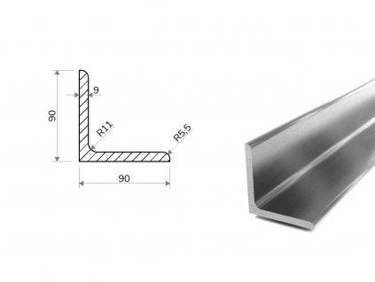 Nerezový L Profil 90x90x9 (1.4301/7)