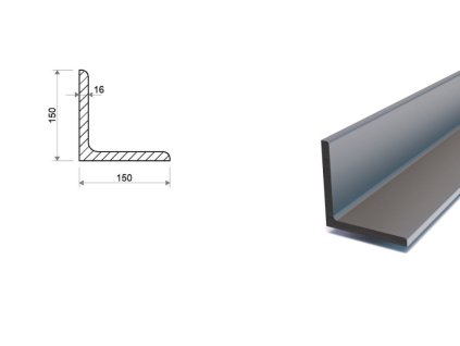 L profil 150x150x16 (S355)