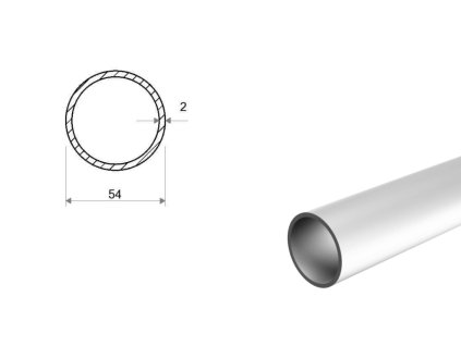 Hliníková rúra 54x2 (EN 6060)