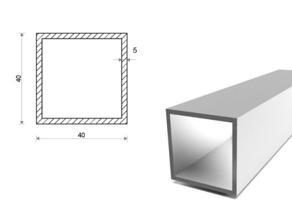 Hliníkový jokel 40x40x5 (EN 6060)
