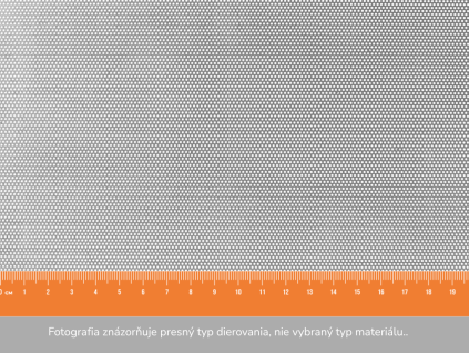 Dierovaný plech RV 0,75-1,5 - 1x2 m, hrúbka 0,75 mm