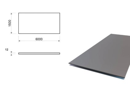 Oceľový plech 1,5x6 m, hrúbka 12 mm (S355)