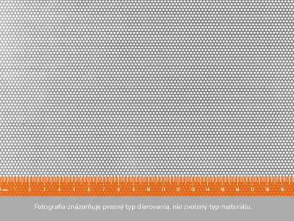 Dierovaný plech RV 1-2 - 1x2 m, hrúbka 1 mm