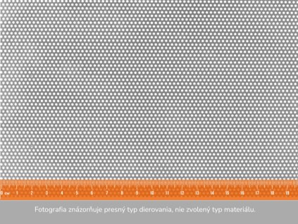 Dierovaný plech RV 1,25-2,5 - 1x2 m, hrúbka 1 mm