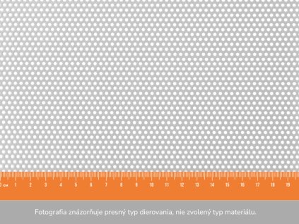 Dierovaný plech RV 2-3,5 - 1x2 m, hrúbka 2 mm