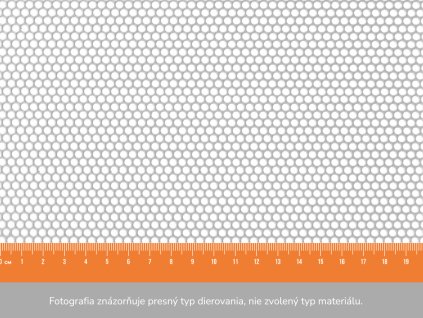 Dierovaný plech RV 3-4 - 1,25x2,5 m, hrúbka 1 mm