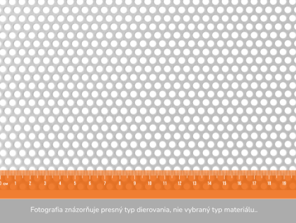 Dierovaný plech RV 2-3,5 - 1x2 m, hrúbka 2 mm