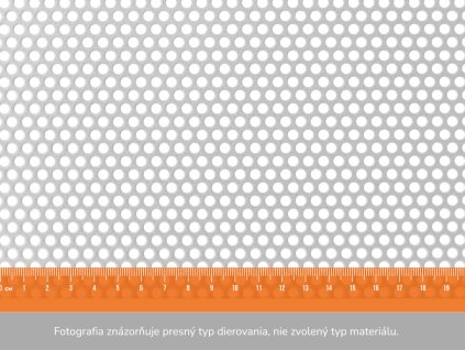Dierovaný plech RV 4-6 - 1,25x2,5 m, hrúbka 1 mm
