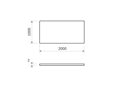Mosadzný plech 1×2 m, hrúbka 2 mm (CW508L)