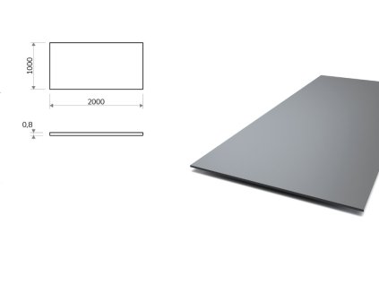 Oceľový plech 1x2 m, hrúbka 0,8 mm (DC01)
