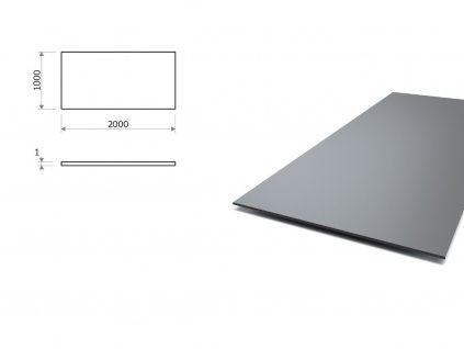 Oceľový plech 1x2 m, hrúbka 1 mm (DC01)