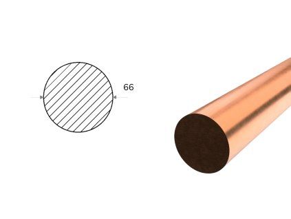 Bronzová tyč kruhová 66 mm (CC493K)