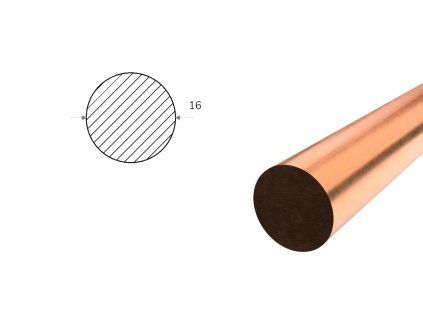 Bronzová tyč kruhová 16 mm (CC493K)