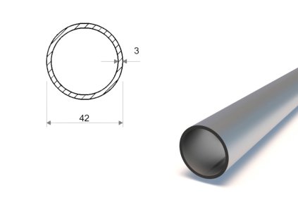 Trubka zváraná 42x3
