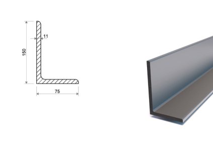 L profil 150x75x11 (S355)