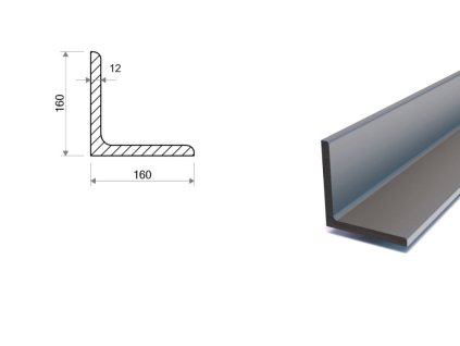 L profil 160x160x12 (S355)