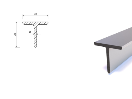 T profil 70x70x8