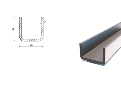 U profil 40x40x40x_1