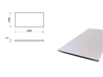 Pozinkovaný plech 1,5x3 m, hrúbka 1,2 mm_1