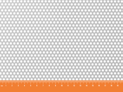 Dierovaný plech pozinkovaný RV 3-5 - 1x2 m, hrúbka 1 mm