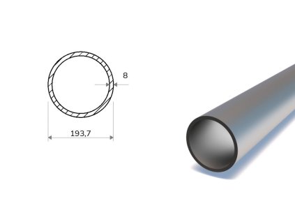 Trubka bezošvá hladká 193,7x8