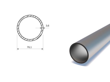 Trubka bezošvá hladká 76,1x3,6