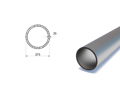 Trubka bezošvá hladká 273x25 (S355)
