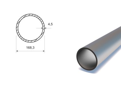 Trubka bezošvá hladká 168,3x4,5 (S355)