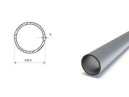 Trubka zváraná 406,4x6 (S355)