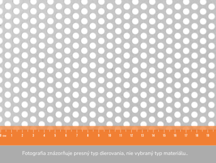 Dierovaný plech RV 5-8 - 1,25x2,5 m, hrúbka 2 mm