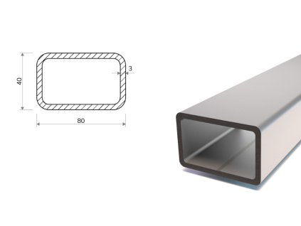 Pozinkovaný jokel 80x40x3