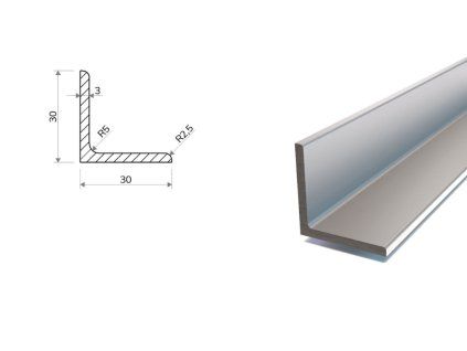 L profil pozinkovaný 30x30x3