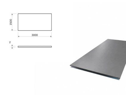 Morený plech 1,5x3 m, hrúbka 2 mm (S355)