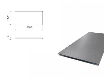 Morený plech 1,5x3 m, hrúbka 5 mm (S355)