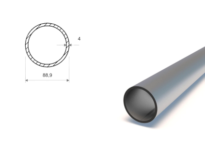 Trubka zváraná s tlakovým atestom 3 - 88,9x4 mm