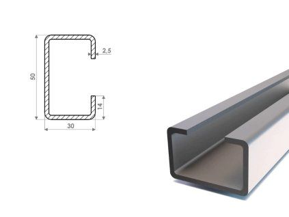 C profil 50x30x14x2,5