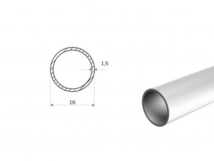 Hliníková rúra 16x1,5 (EN 6060)