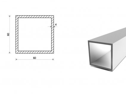 Hliníkový jokel 60x60x4 (EN 6060)
