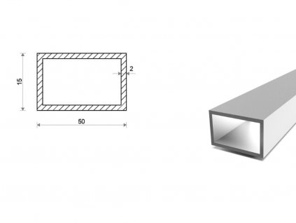 Hliníkový jokel 50x15x2 (EN 6060)
