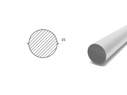 Hliníková guľatina 15 mm (EN 6082)