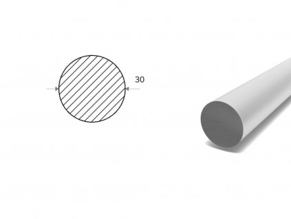 Hliníková guľatina 30 mm (EN 6082)