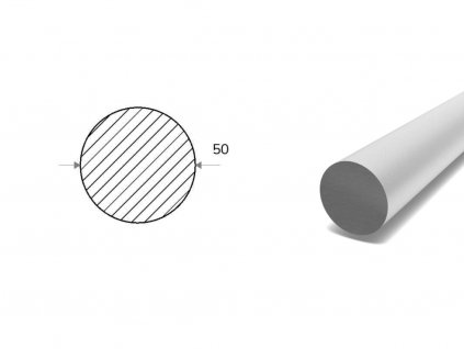 Hliníková guľatina 50 mm (EN 6060)