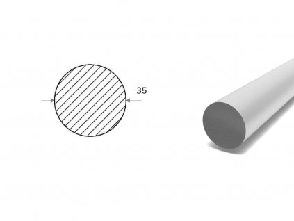 Hliníková guľatina 35 mm (EN 6060)
