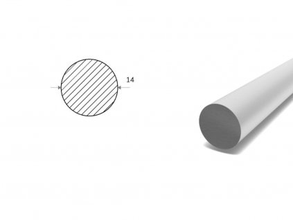 Hliníková guľatina 14 mm (EN 6060)