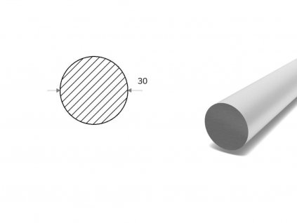 Hliníková guľatina 30 mm (EN 6060)