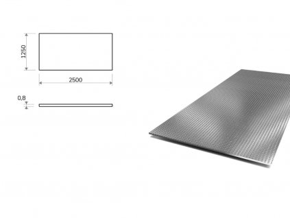 Nerezový plech dekor LEINEN - 1,25x2,5 m, hrúbka 0,8 mm + fólie