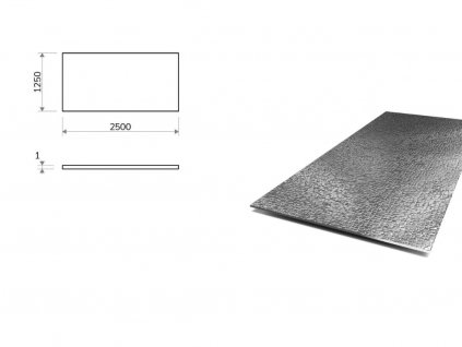 Nerezový plech dekor LEDER - 1,25x2,5 m, hrúbka 1 mm  + fólie