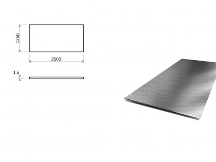 Nerezový plech dekor 5WL - 1,25x2,5 m, hrúbka 1,5 mm  + fólie