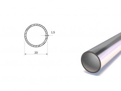 Nerezová rúra leštená 20x1,5